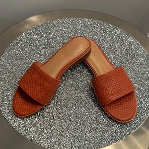 Halston Heritage Leather Slides